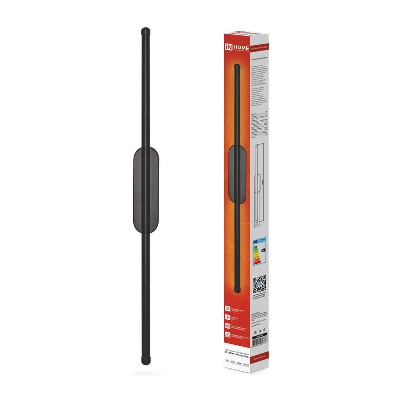 Фото товара Светильник светодиодный ESTETIKA LUV-60C-30BL 10Вт 3000К 700лм 230В 600х50х25 черн. IN HOME 4690612054803