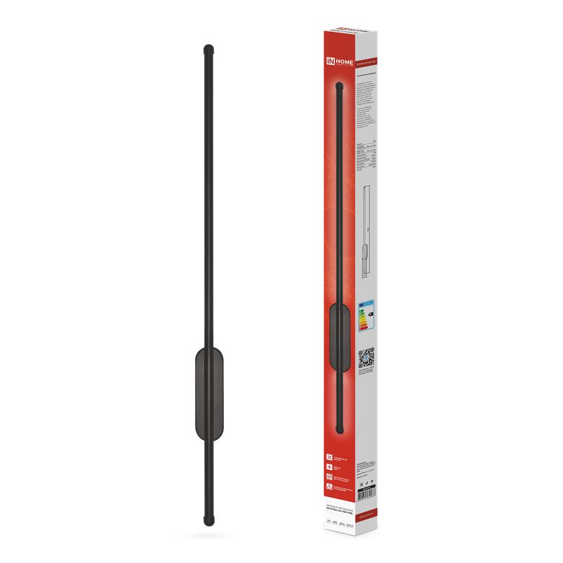Фото товара Светильник светодиодный ESTETIKA LUV-80B-40BL 15Вт 4000К 1050лм 230В 800х50х25 черн. IN HOME 4690612054438