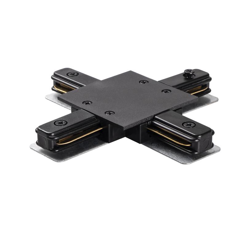 Коннектор X-образный PTR/R CX-BL встраив. шинопровод черн. Pro 5031937