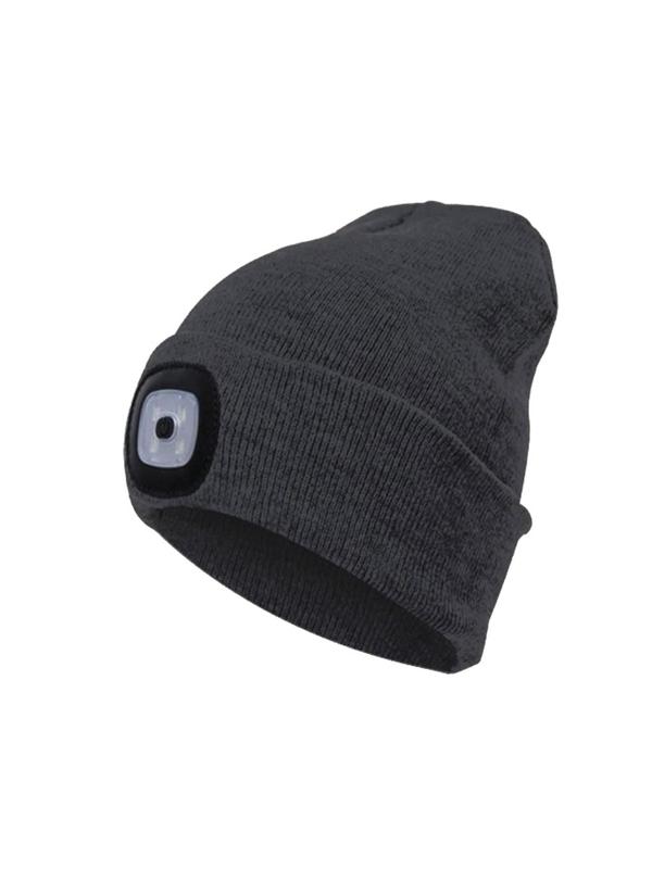 Фото товара Шапка с фонариком 215х205х5 черн. (фонарь 66х50х15мм снимается; аккум. 3.7В/200мА.ч) 3 режима свечения KOCHat_black