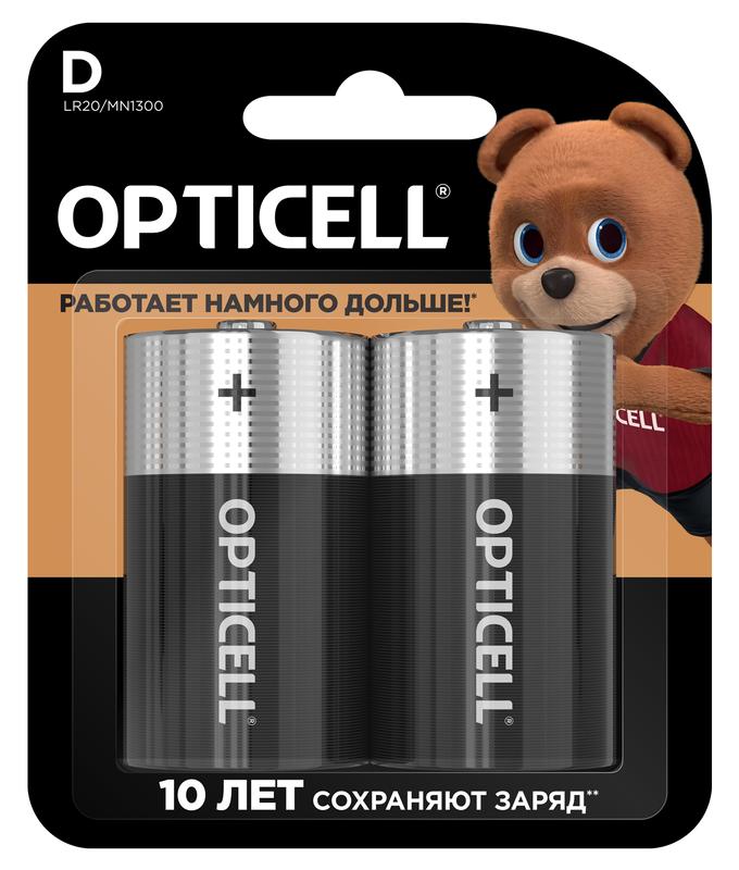 Фото товара Элемент питания алкалиновый D/LR20 1.5В (блист. 2шт) Basic 5051005