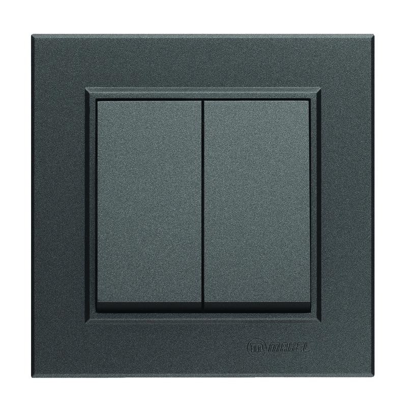 Выключатель 2-кл. СП Karea 10А IP20 дым. металлик 56050003