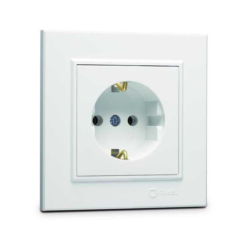 Фото товара Розетка с/з (Керамика) СП Karea 16А IP20 бел. 56001008