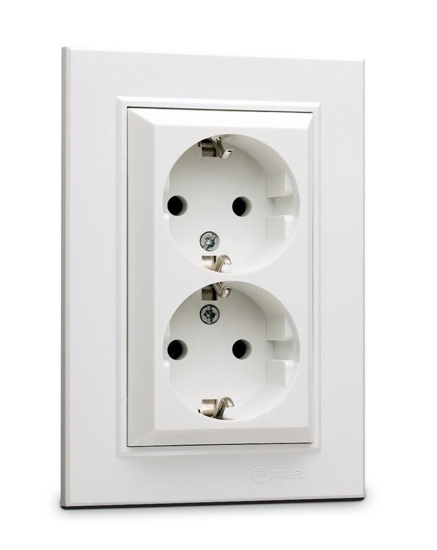 Фото товара Розетка 2-я с/з СП Karea 16А IP20 бел. 56001082