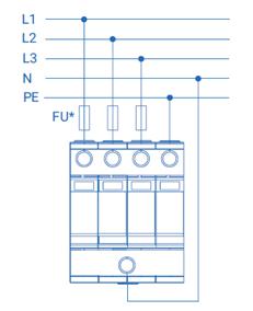 Устройство защиты от импульсных перенапряжений РИФ-Э-I+II 255/25 (3+1) 114002