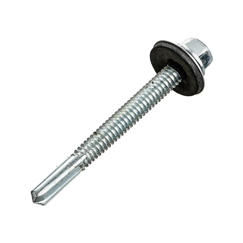 Фото товара Саморез усиленный КР КРс ZP 5.5х51 оцинк. удлин. сверло (контейнер) (уп.50шт) Zitar 142303