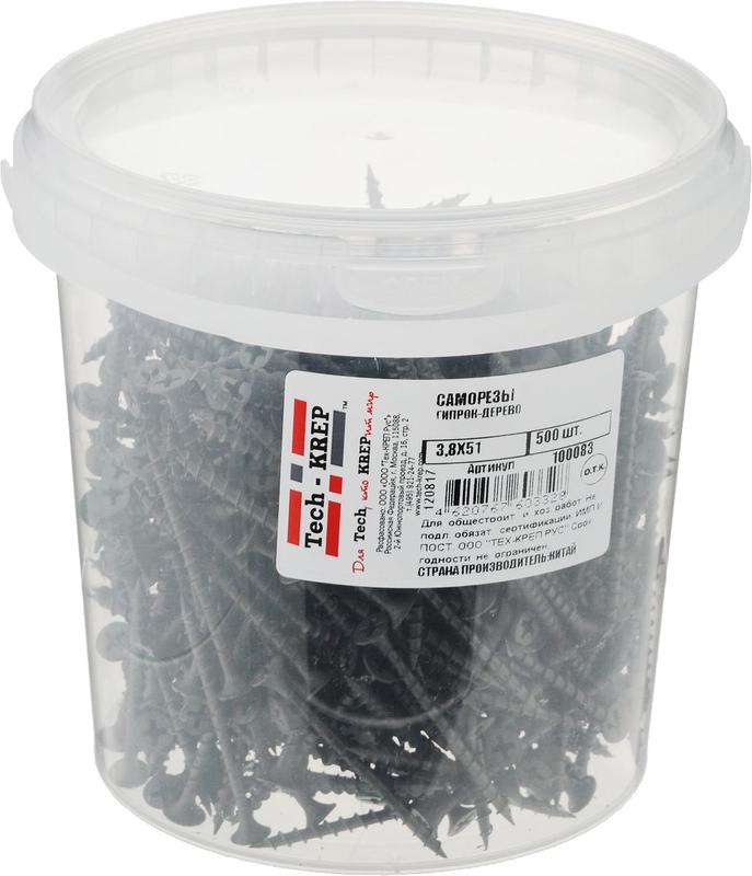Фото товара Саморез ШСГД 3.8х51 (уп.500шт) Tech-Krep/Zitar 100083