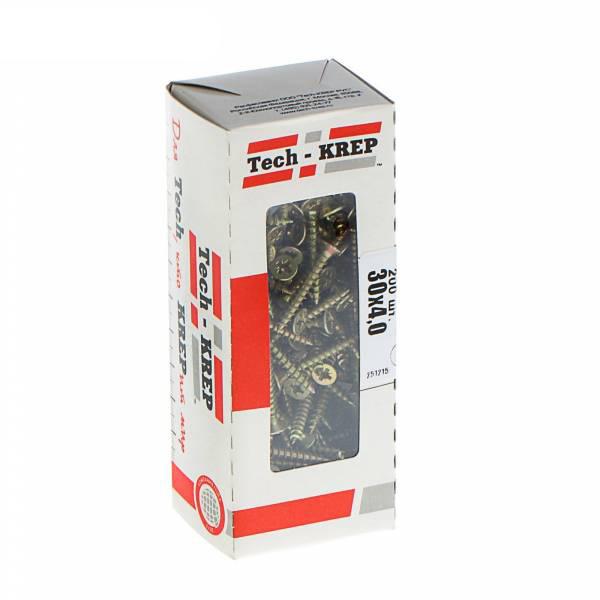 Фото товара Саморез универсальный 30х4.0мм желт. (уп.200шт) Tech-Krep/Zitar 102243