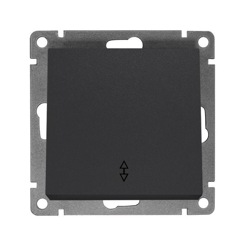 Переключатель проходной 1-кл. СП Афина 10А IP20 механизм графит A0025-Gr