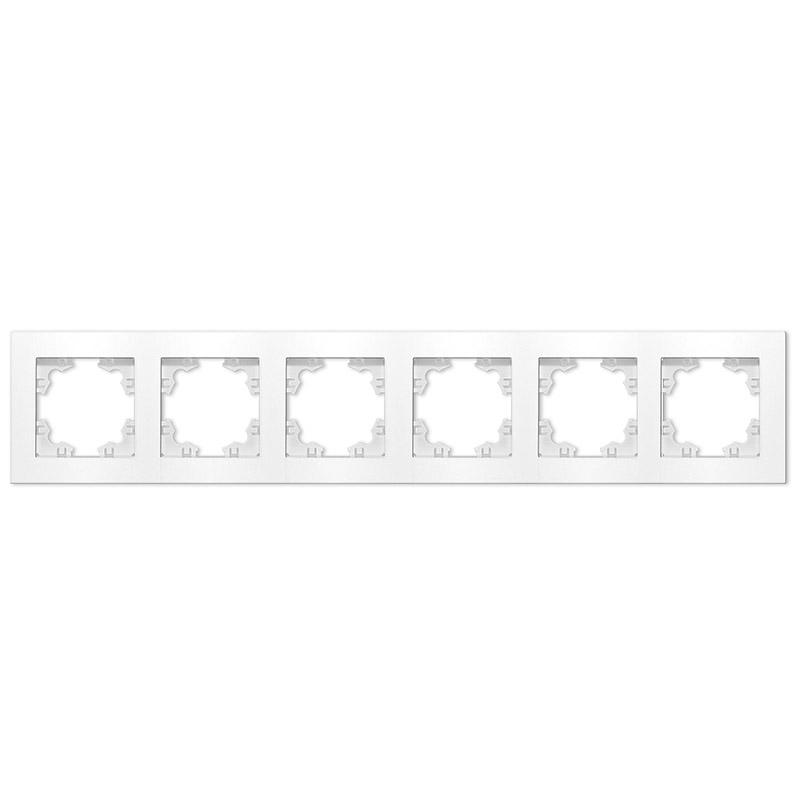 Фото товара Рамка 6-м Афина универс. бел. A1043