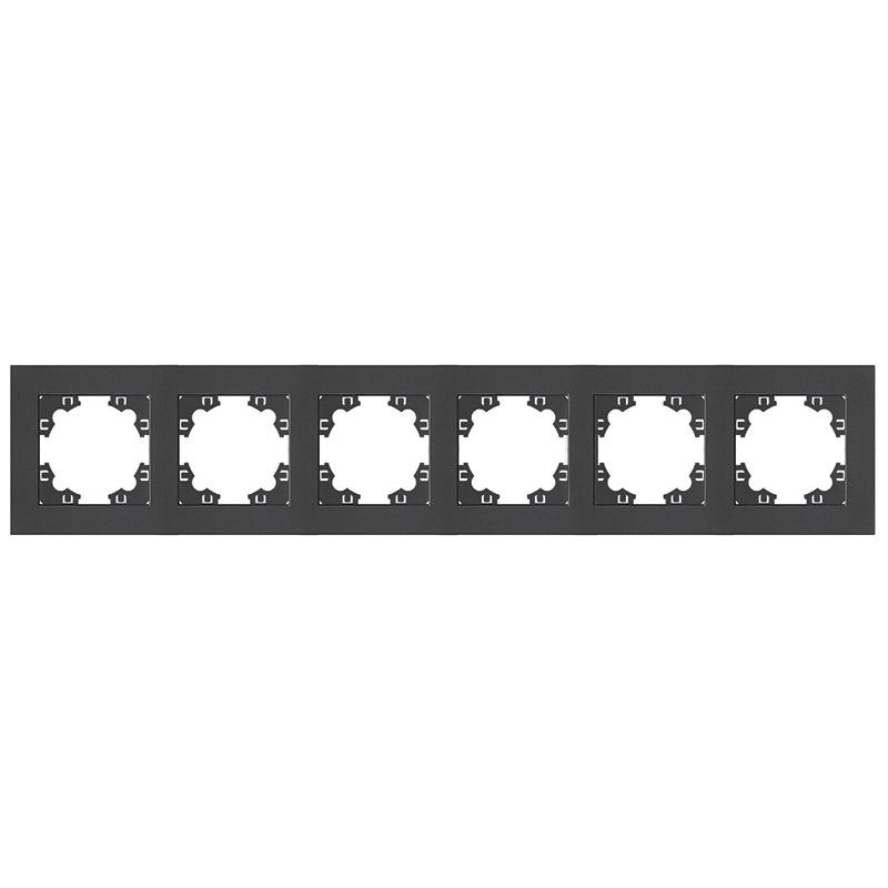 Фото товара Рамка 6-м Афина универс. графит A1043-Gr