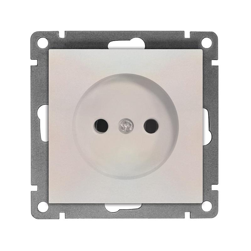 Фото товара Розетка 1-м СП Афина 16А IP20 без заземл. механизм жемчуг A0022-OBr