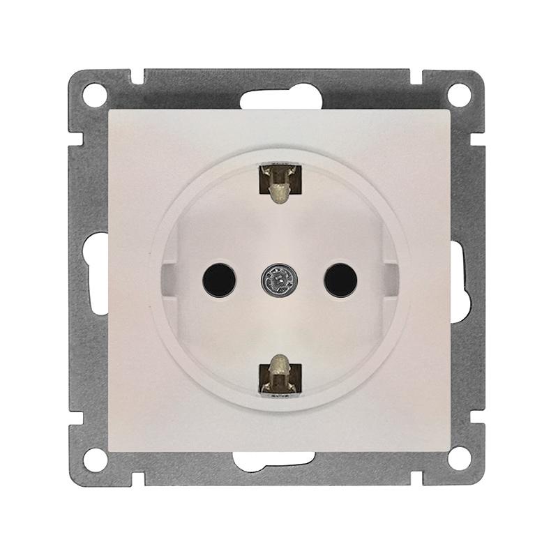Фото товара Розетка 1-м СП Афина 16А IP20 с заземл. механизм жемчуг A0028-OBr