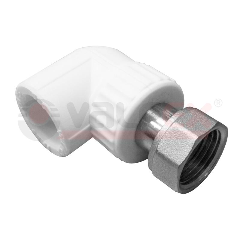 Фото товара Угол с накидной гайкой 20х1/2дюйм (160/40) VALFEX 10138020