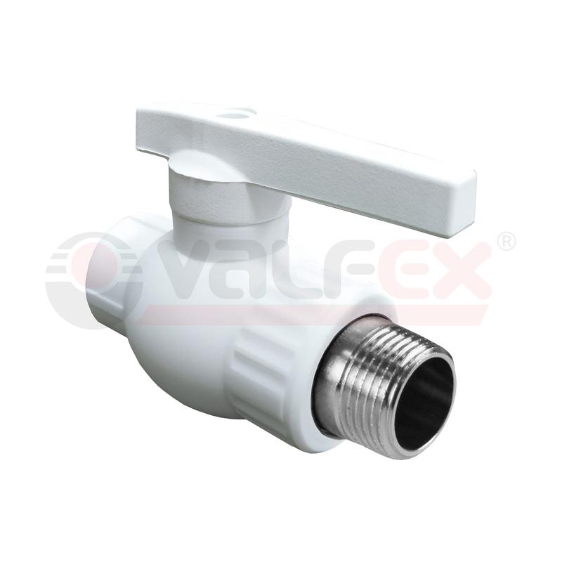 Фото товара Кран шаровой комбинированный НР 20х1/2 (60/15) бел. VALFEX 10144220