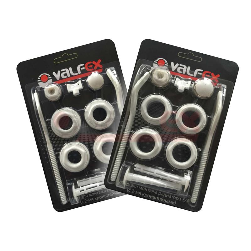 Фото товара Комплект для монтажа радиаторов с двумя кронштейнами 1/2дюйм AD-1002 1/2