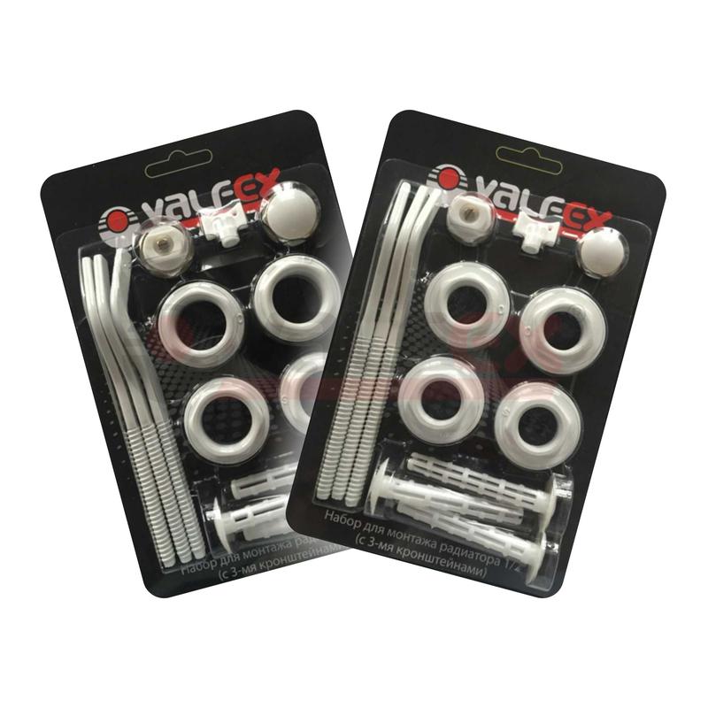 Фото товара Комплект для монтажа радиаторов с тремя кронштейнами 1/2дюйм AD-1003 1/2