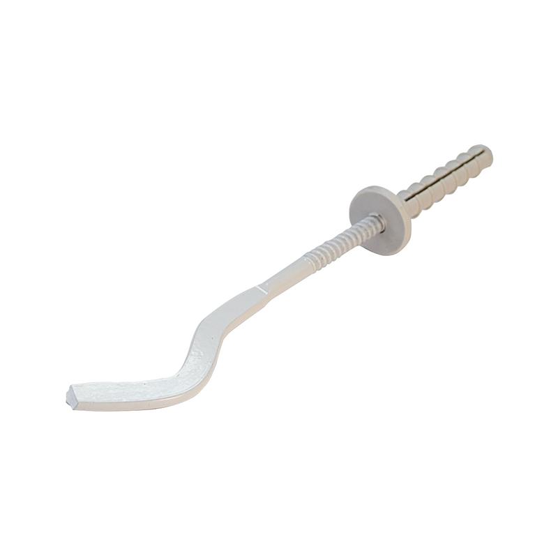 Фото товара Кронштейн штыревой плоский с дюбелем 9х220м (50шт кор.) 402009220