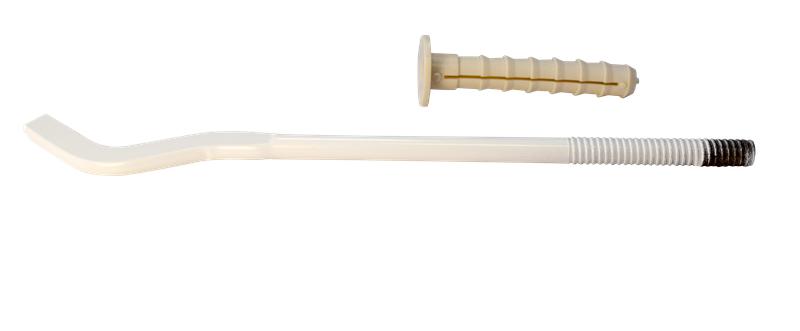 Фото товара Кронштейн штыревой 7х300 плоский с дюбелем (50шт кор.) 402007300