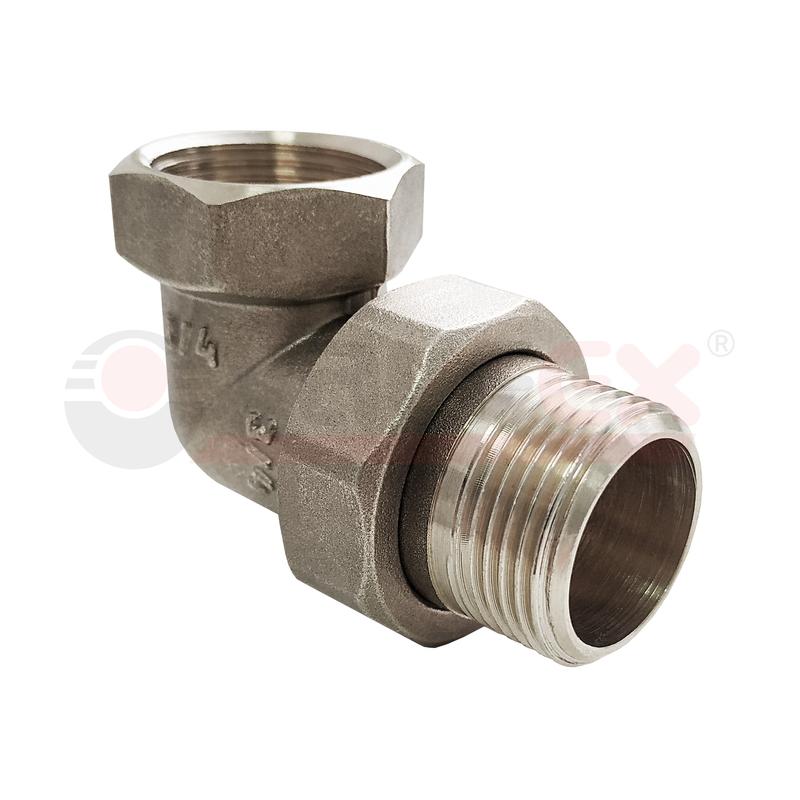 Фото товара Сгон никелированный разъемный угловой (американка) ВР-НР 1 1/4дюйм (15/5) К VALFEX VF.098.N.114