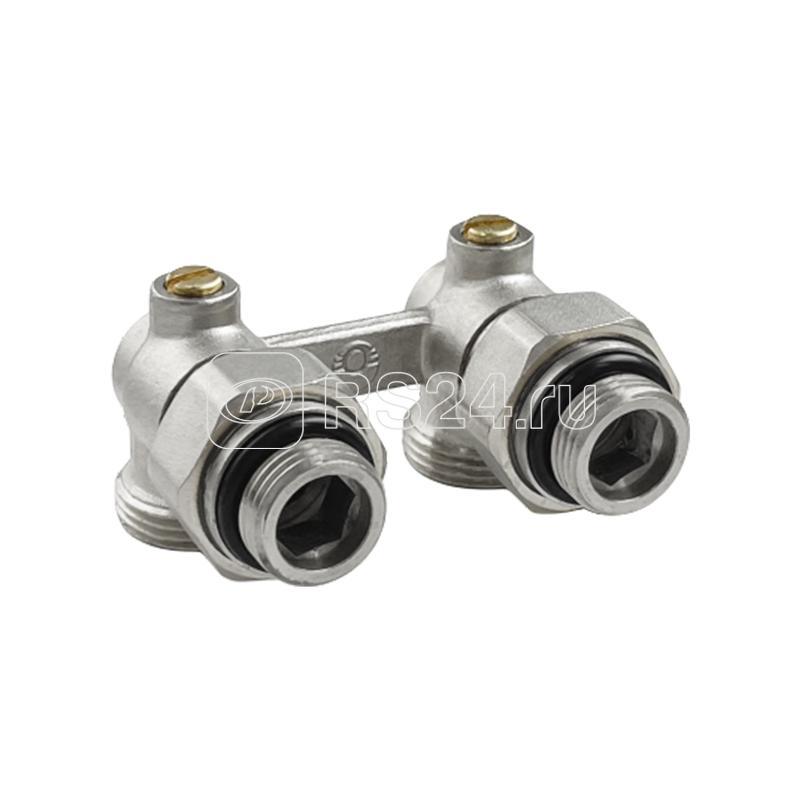 Фото товара Узел угловой для нижн. подкл. рад. 3/4дюйм с компл. адаптеров 1/2дюйм (48/8) К VALFEX VF.345.02.034.012