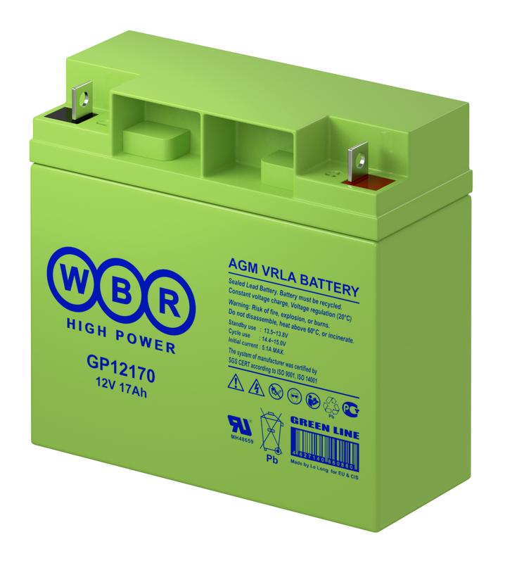 Аккумулятор 12В 17А.ч GP12170