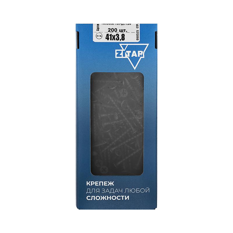 Фото товара Саморез гипсокартон-дерево 3.8х41 (коробка) (уп.200шт) Zitar 102123