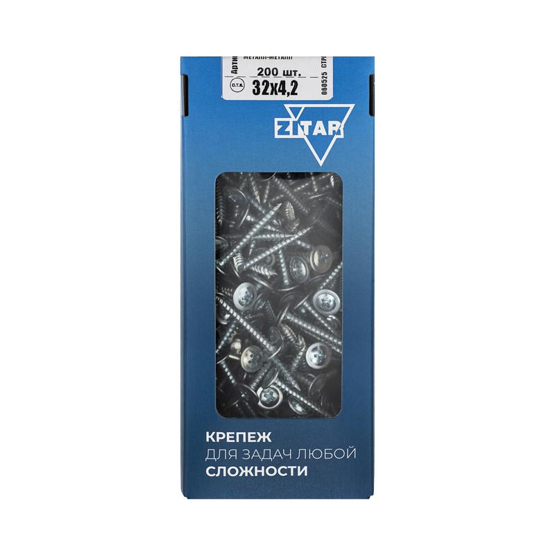 Фото товара Саморез для тонкого метал. листа 4.2х32 (коробка) (уп.200шт) Zitar 102142