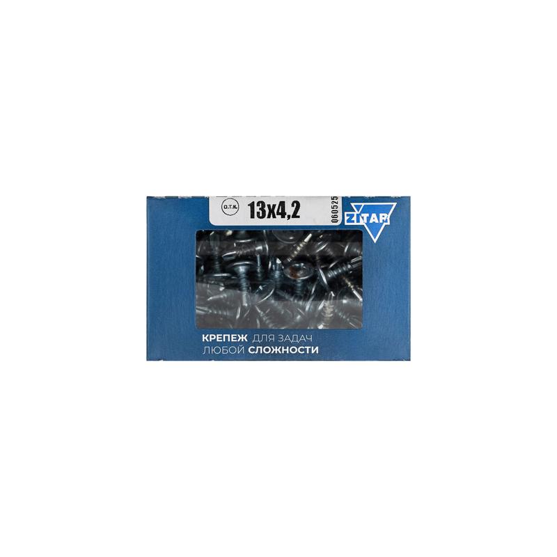 Фото товара Саморез для тонкого метал. листа со сверлом 4.2х13 (коробка) (уп.200шт) Zitar 102148