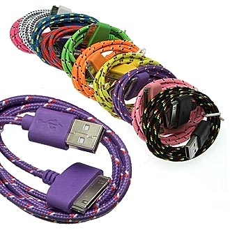 USB TO IPHONE4 ROUND BRAID 1M