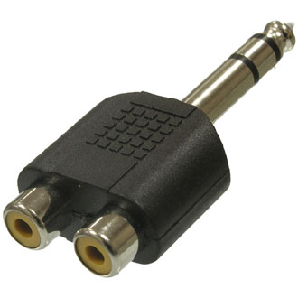 7-0176 / 6.35 STEREO-2RCA JACK