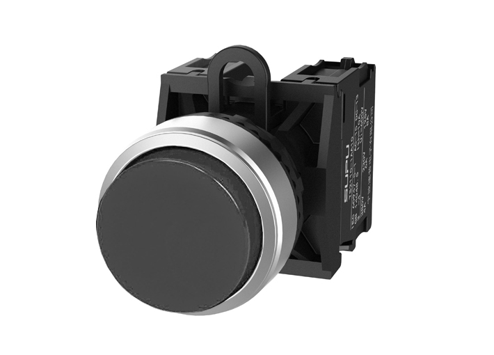 Кнопка выпуклая (черная) TS2020-0BM60