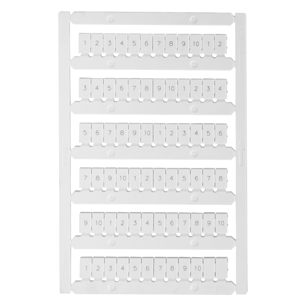 Маркировка для лазерной печати "1-10" OptiClip MC6/H/1-10 (10шт) 332721