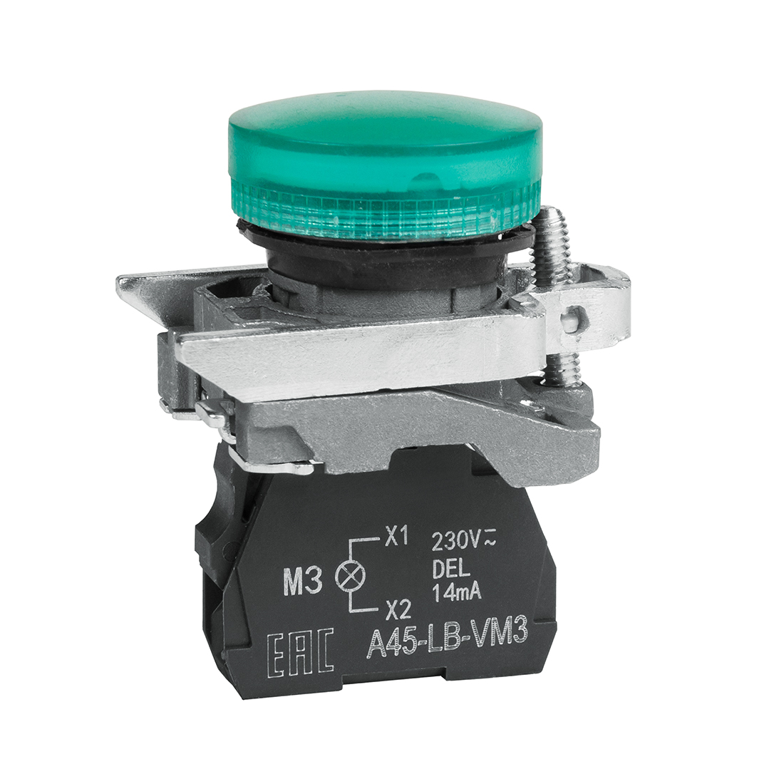 Сигнальная лампа OptiSignal D22 C4-L-M3 зеленая металл 230-240VAC XB4BVM3  332174