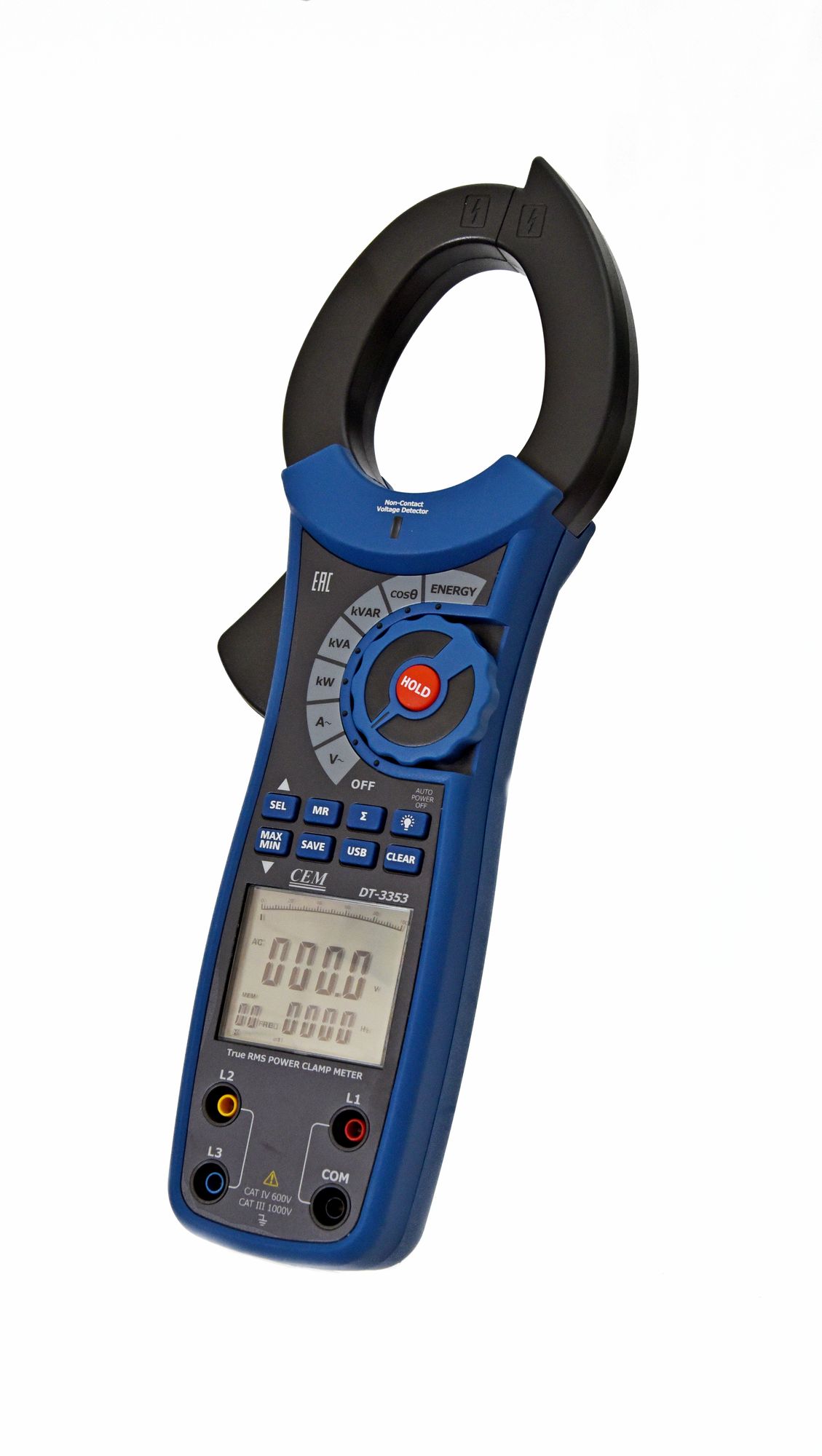 DT-3353  Клещи электроизмерительные,  ваттметр