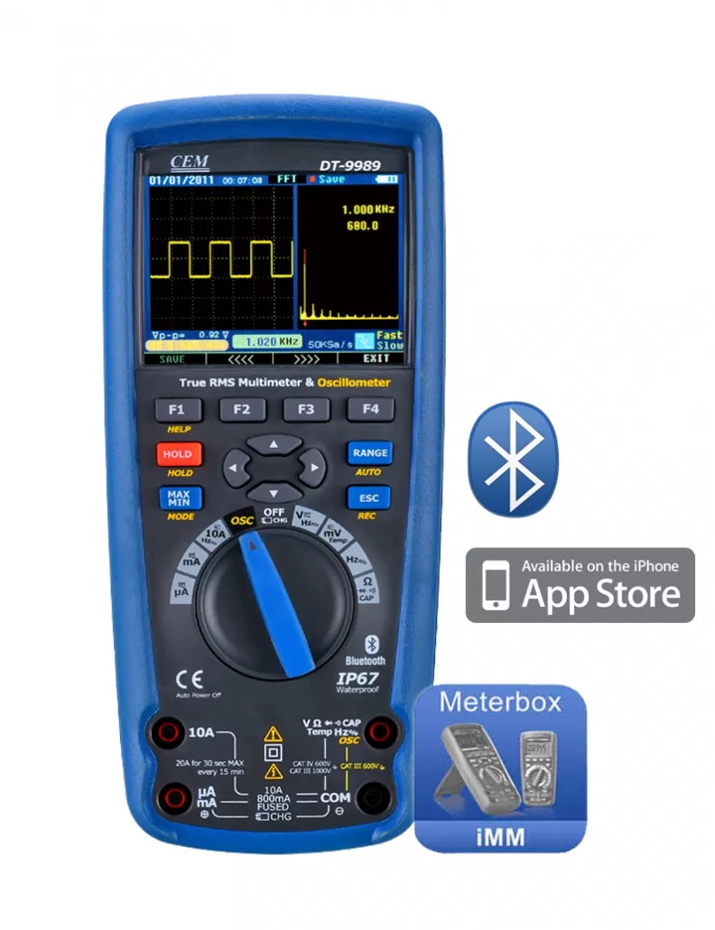 DT-9989 Мультиметр-осциллограф, профессиональной цветной цифровой