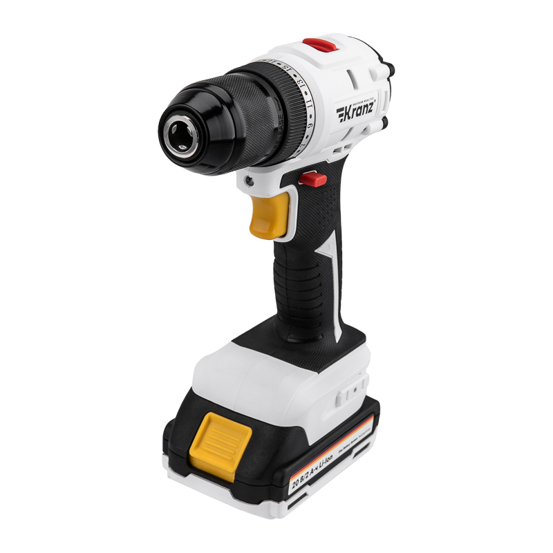 Дрель-шуруповерт бесщеточная аккумуляторная, Li-Ion, 20В, 55 Нм, 2 акк. х 2Ач, в кейсе, KR-PT-055
