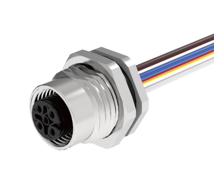 Розеточный разъем в панель M12D04C-FRHR-UC0.5