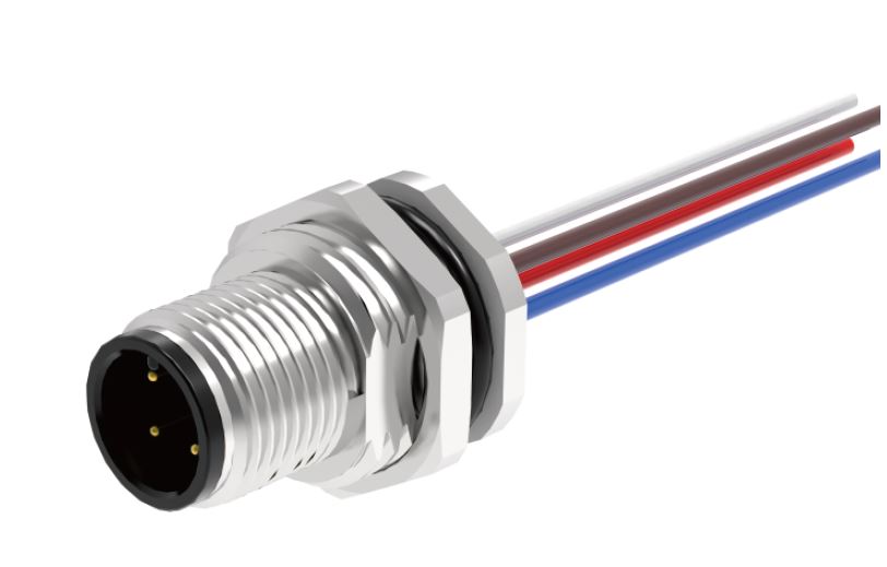 Вилочный разъем в панель M12A03C-MRHR-UC0.5