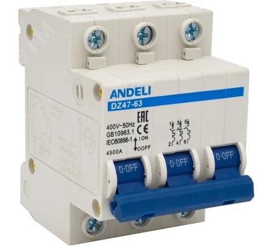 АВТ. ВЫКЛ. DZ47-63/3P 40A 4.5KA Х-КА C (