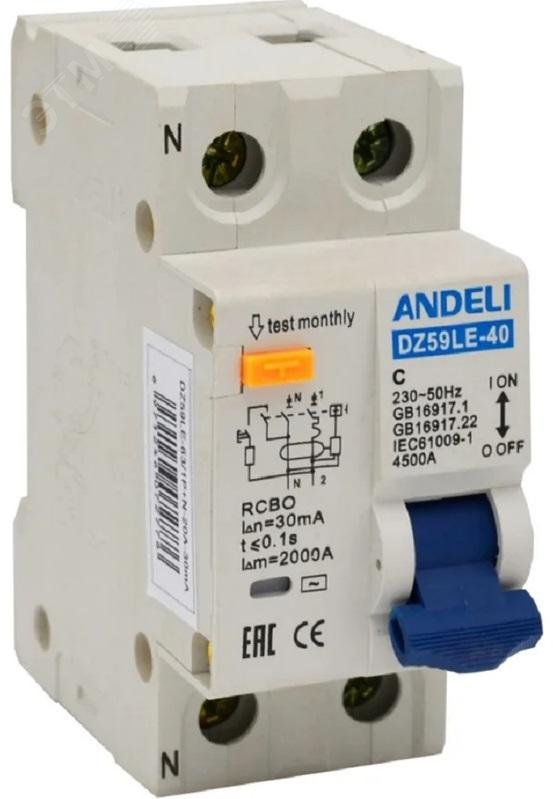 ДИФ. АВТОМАТ DZ59LE-63 1P+N 16A 30MA Х-К