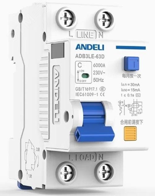 ДИФ. АВТ. ВЫКЛ. ADB3LE-63D 1P+N 25А 30MA