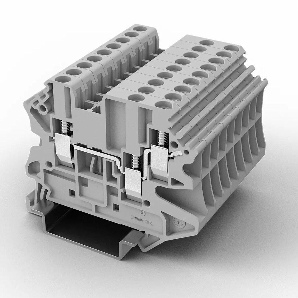 Проходная клемма UUK-2.5/1-2-GY