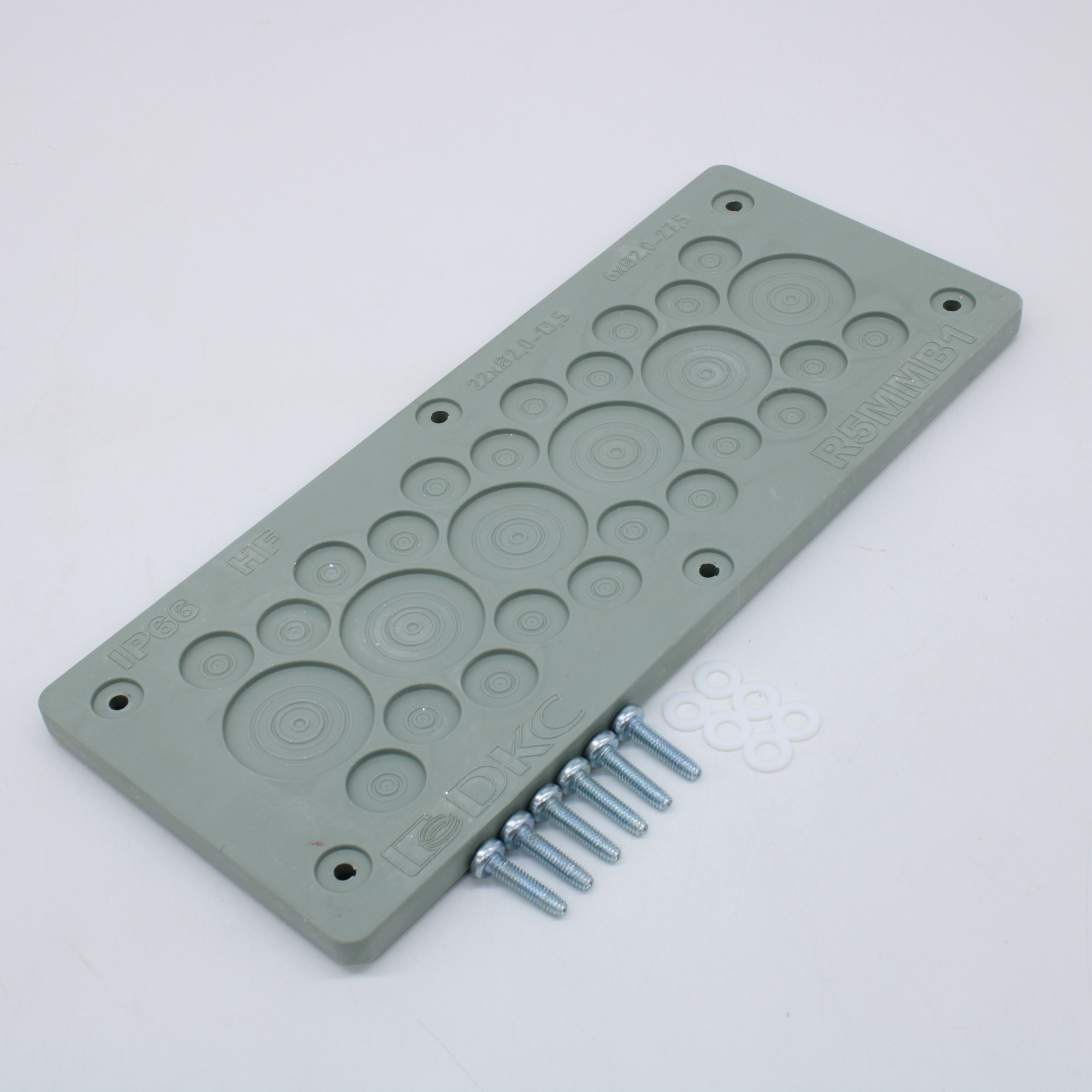 Мембранный кабельный ввод, EPDM, IP66, t эксп. -70..+90, ШхВ 216х89 мм, 22xo2,0-13,5 мм, 6xo2,0-27,5 мм R5MMB1