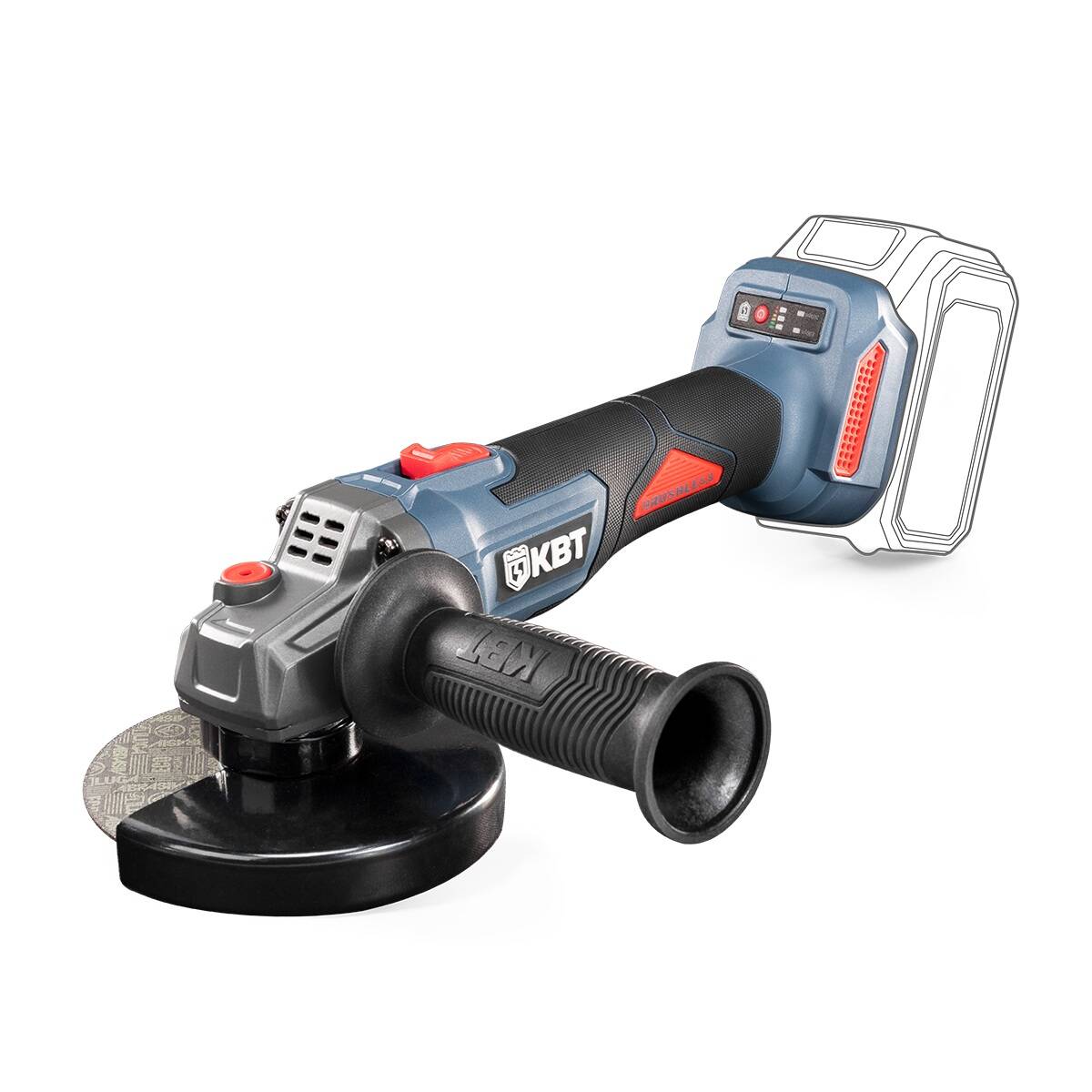 Угловая шлифовальная машина GB-20-125 без АКБ и  ЗУ серия ПРОФИ