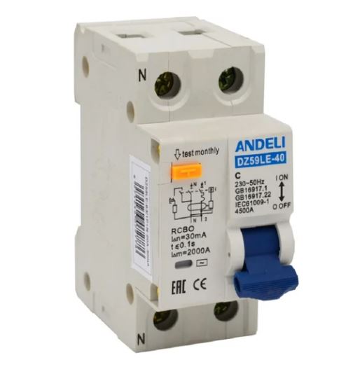ДИФ. АВТОМАТ DZ59LE-63 1P+N 50A 30MA Х-К