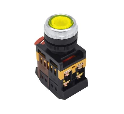 КНОПКА ABLFS-22 ЖЕЛТЫЙ D22ММ НЕОН/220В 1