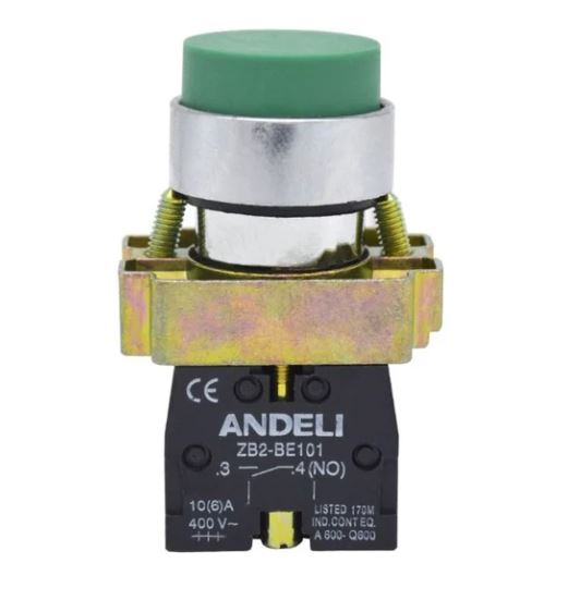 КНОПКА XB2-BL31 БЕЗ ПОДСВЕТКИ ЗЕЛЕНЫЙ 1Н