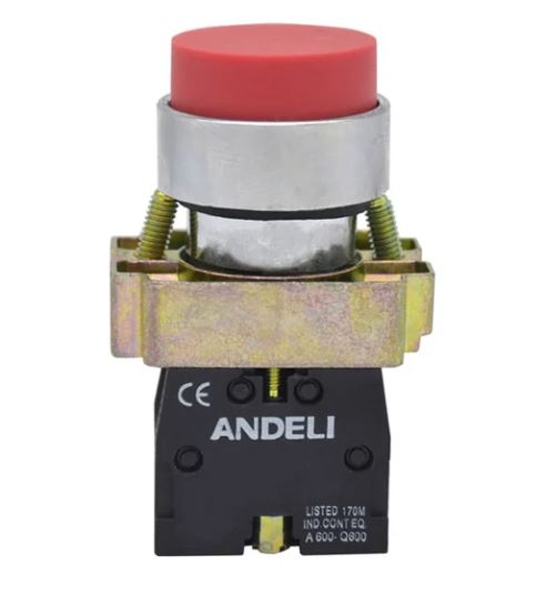 КНОПКА XB2-BL42 БЕЗ ПОДСВЕТКИ КРАСНЫЙ 1Н