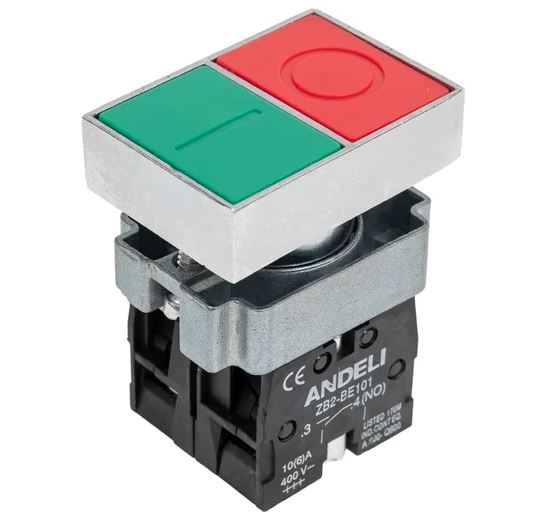 КНОПКА XB2-BL8325  "I-O" СДВОЕННАЯ 1З+1Р